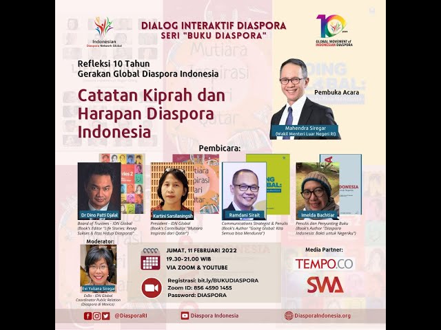 Catatan Kiprah dan Harapan Diaspora Indonesia – Dialog Interaktif Diaspora Seri Buku Diaspora
